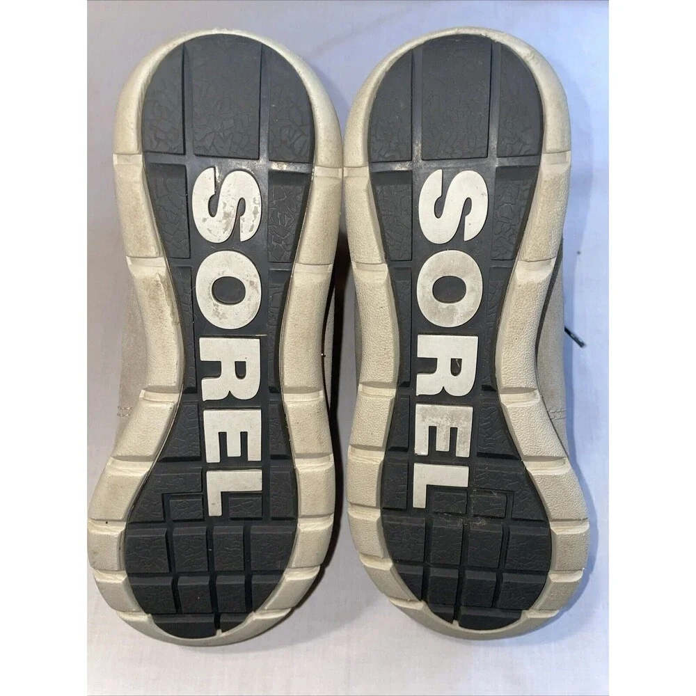 Sorel Women’s Winter Boots Size 9 M Khaki Suede Fleece Lined Hiking Trails